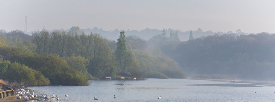 A misty view of Ruislip Lido