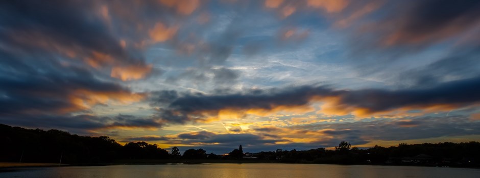 Sunset over Ruislip Lido