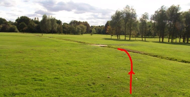 Route over Ruislip Golf Course