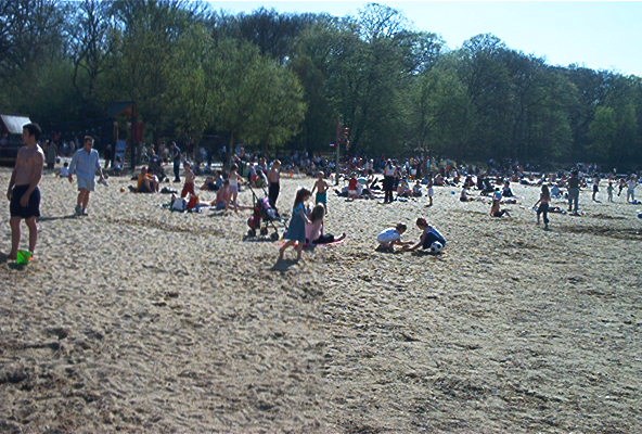 Chirldren On The Beach At Ruislip Lido