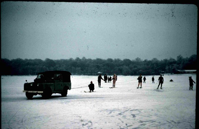 Landrover On Ruislip Lido January 1963