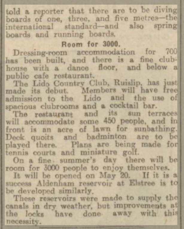 Ruislip Lido To Be Built in West London